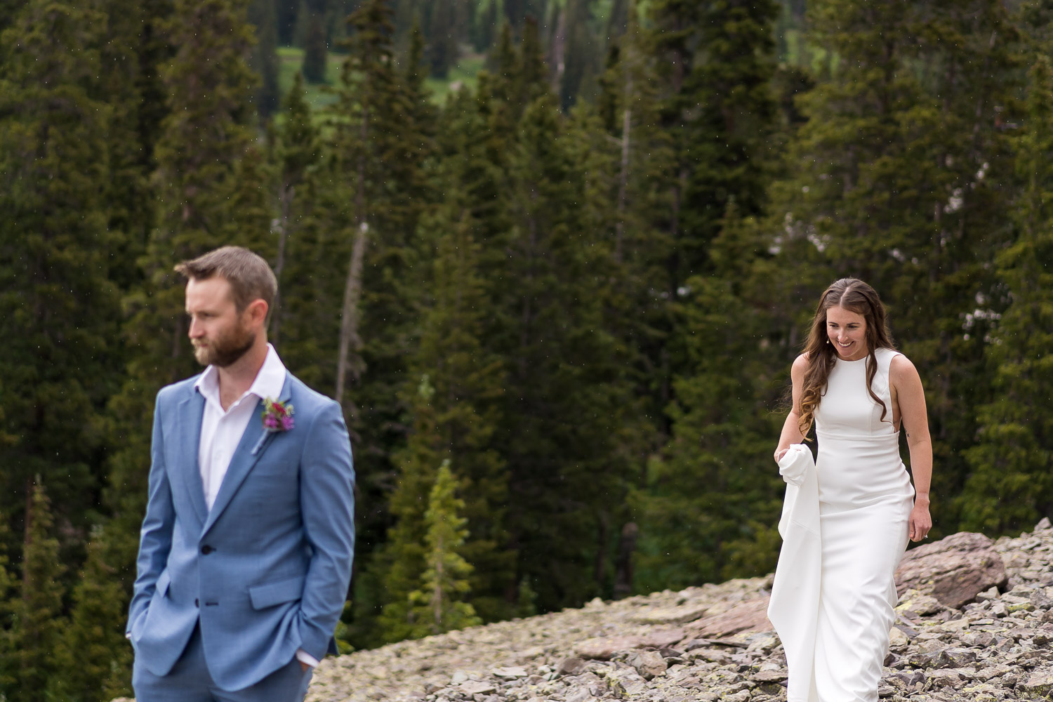 first look alta lakes wedding