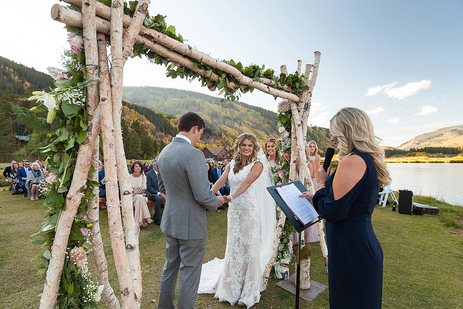 Camp Hale Colorful Fall Wedding Aspen Tree Portraits