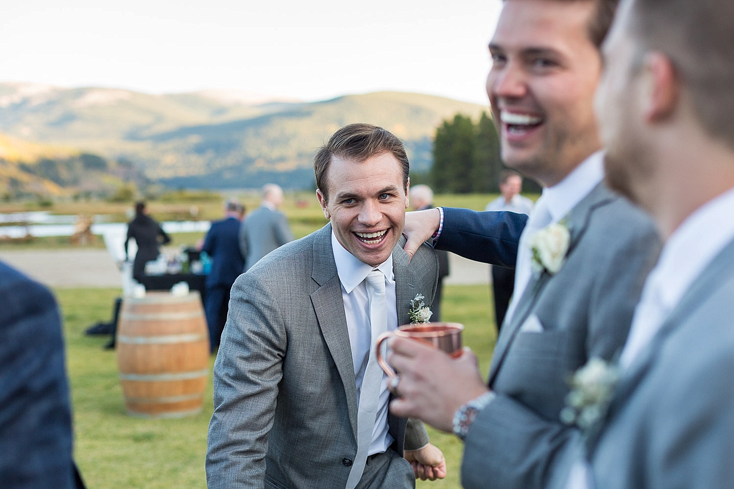 Camp Hale Colorful Fall Wedding Mountain Top Portraits