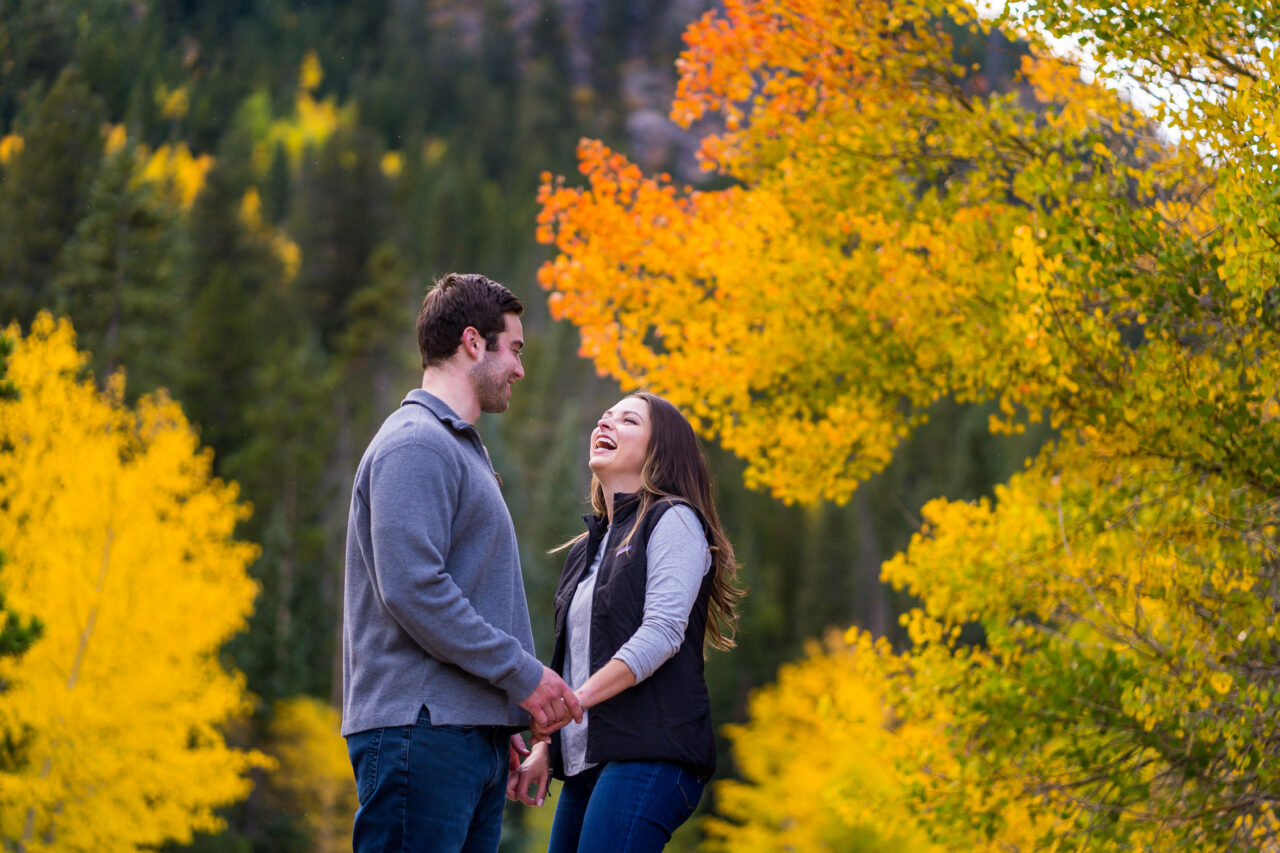 adventurous engagement photos colorado