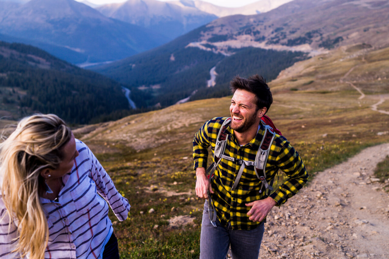 adventurous engagement photos