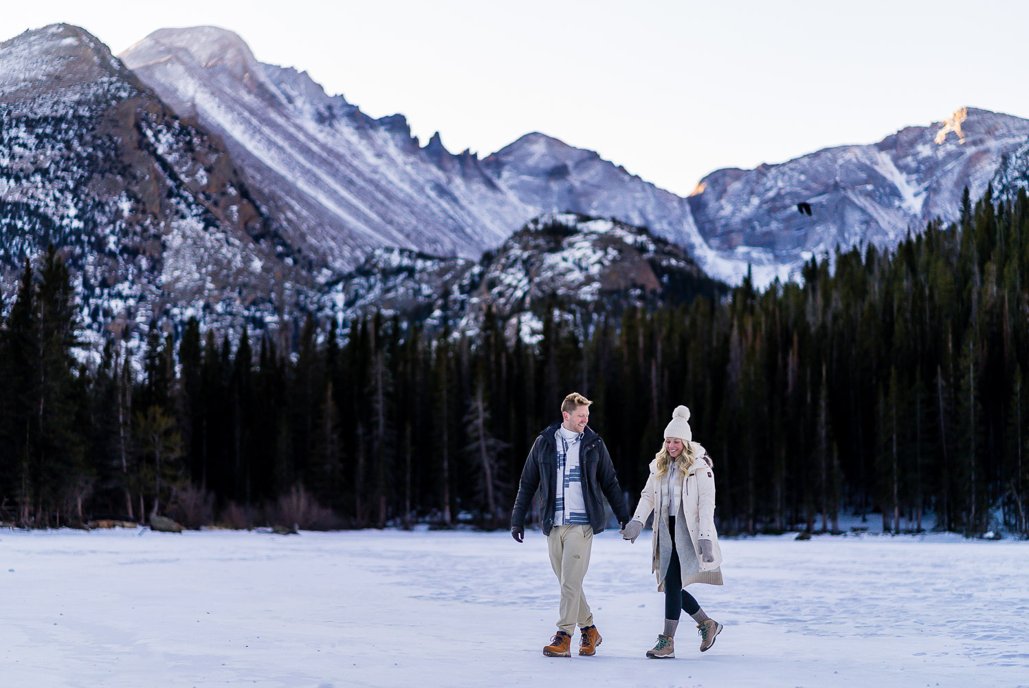 winter engagement photoshoot