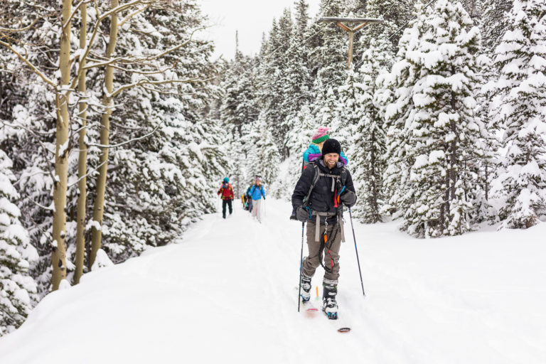 family backcountry skiing colorado
