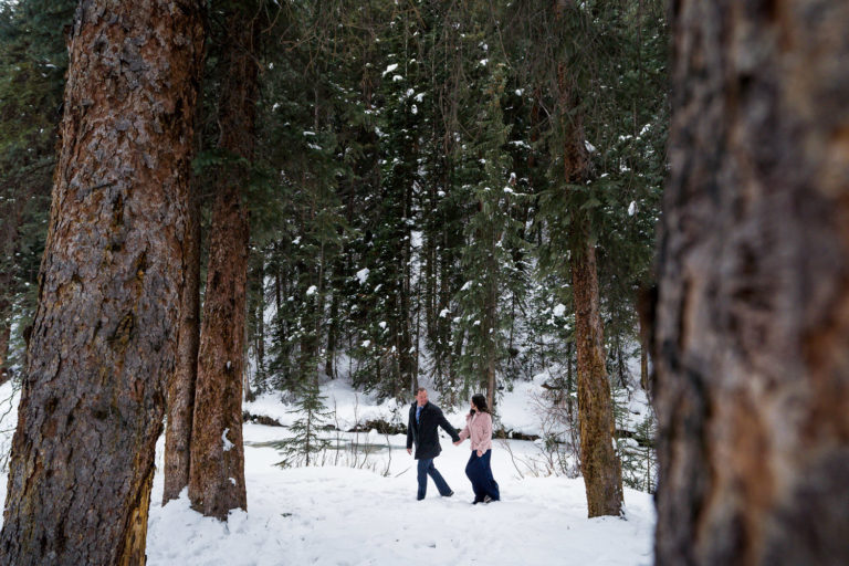 keystone winter engagement photography