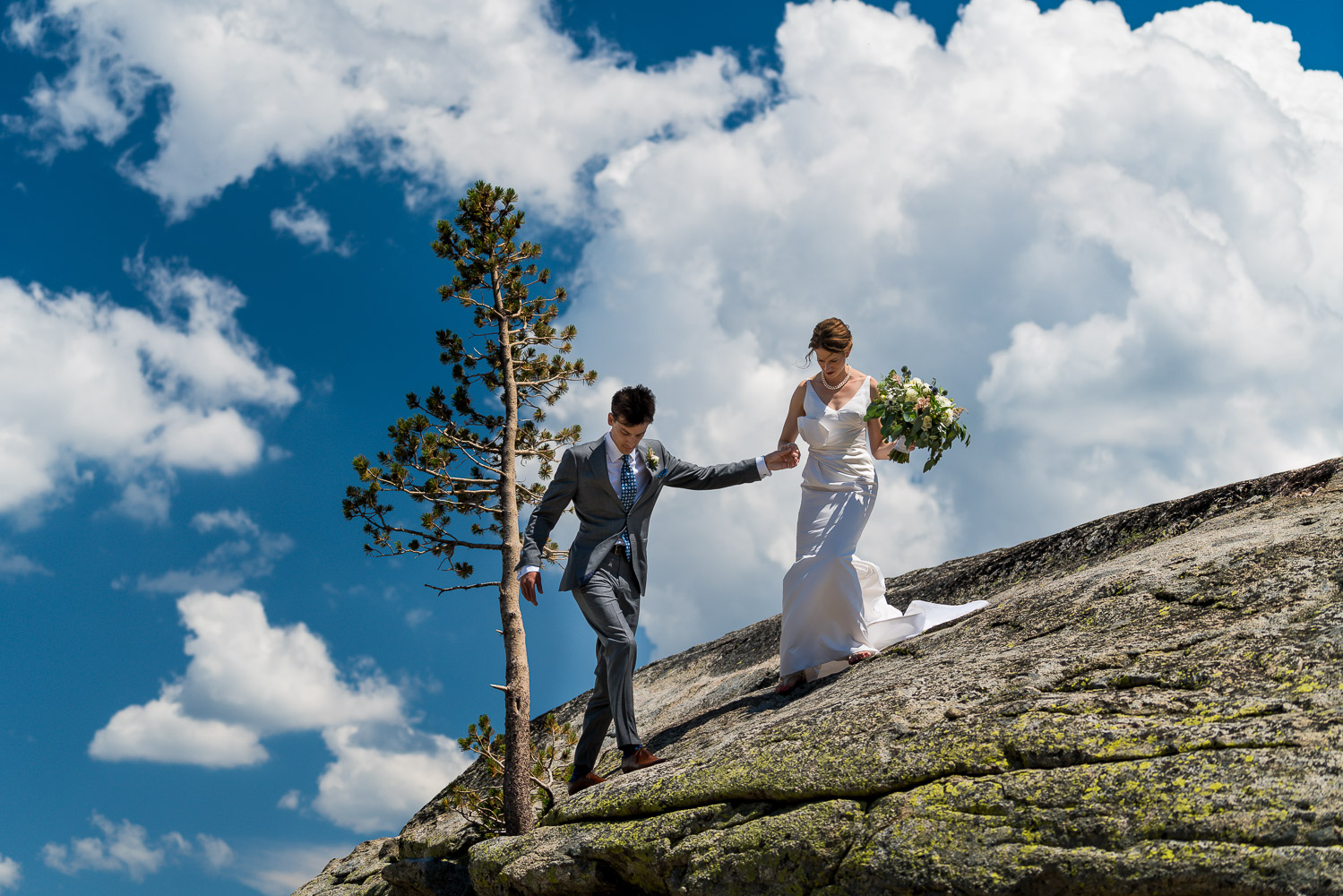 Tahoe Destination Wedding Bride and Groom Portraits