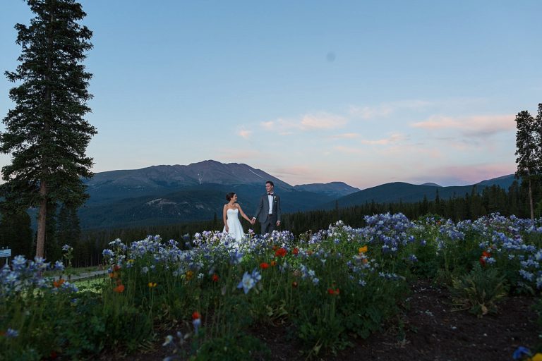 Summer Ten Mile Station Wedding Breckenridge Wildflower Portraits