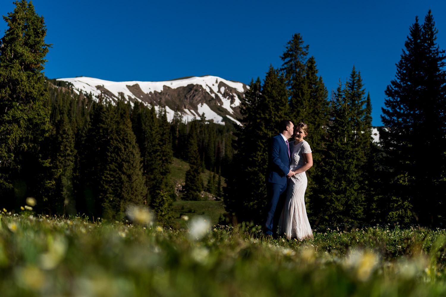 Sunrise Vail Elopement Photography Colorado Mountain View