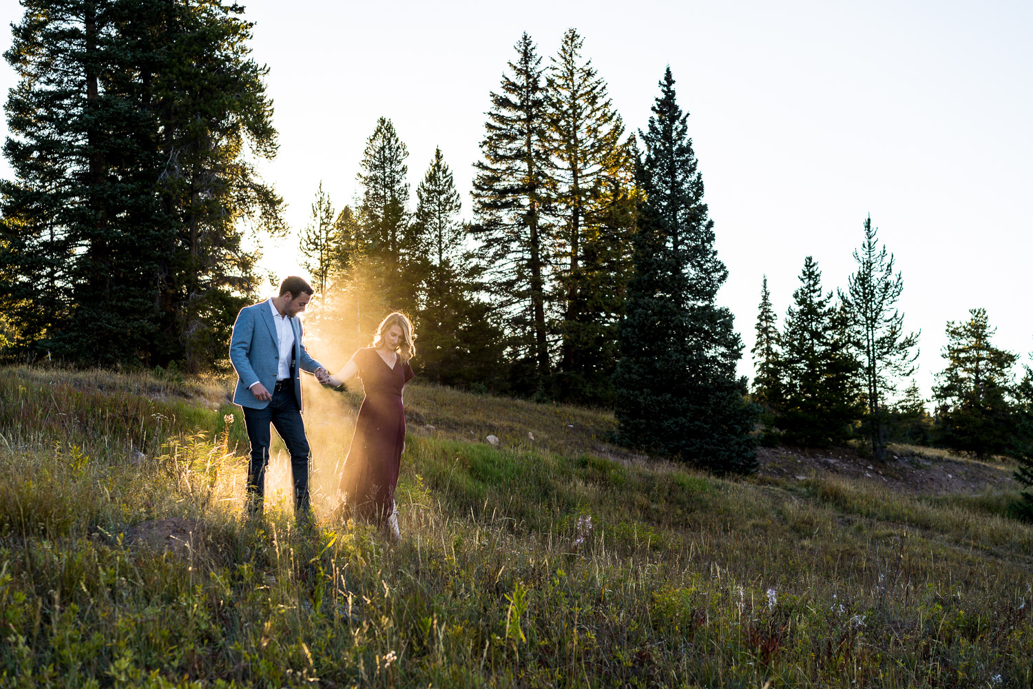 adventurous colorado mountain engagement