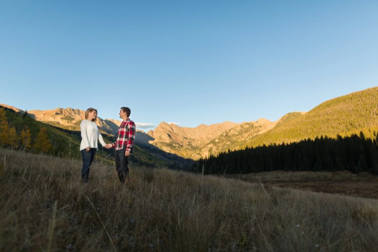vail fall engagement photos