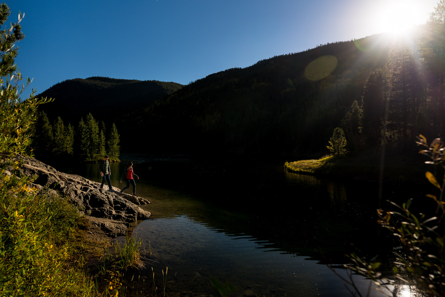 fall vail engagement photography